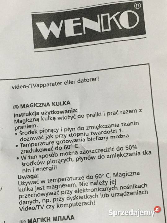 Oryginalna kula do prania Nisko