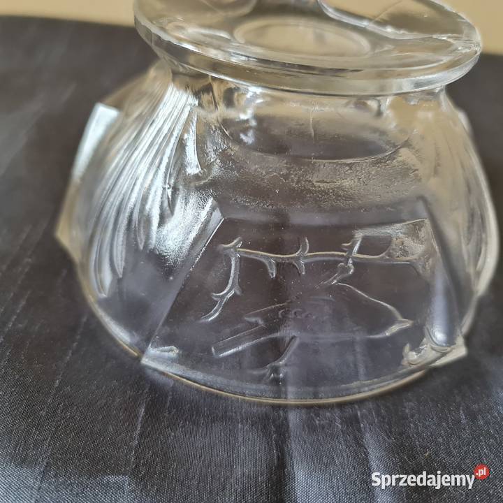 Szklana cukiernica z okresu PRLu Warszawa