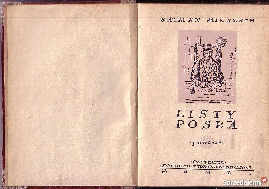 9070 LISTY POSŁA KALM AN MIKSZATH literatura piękna - proza zagraniczna Czyrna