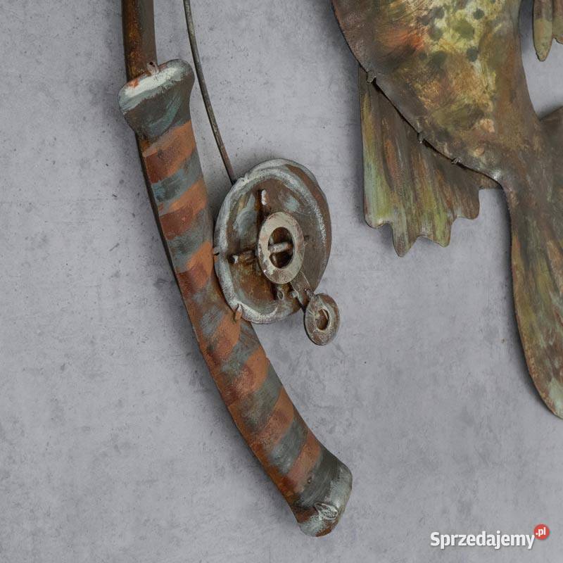 Dekoracja ścienna metalowa 3D LOFT RYBA NA WĘDCE Chmielnik