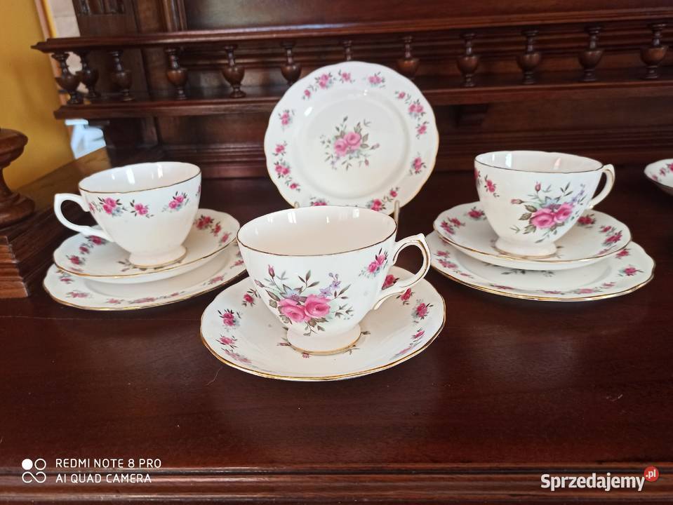 Filiżanka z talerzykiem deser Queen AnneMade in Gdańsk