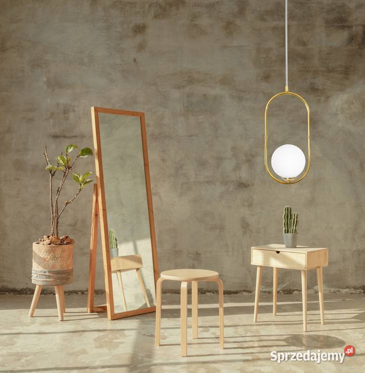 LAMPA SUFITOWA WISZĄCA BIAŁA KULA MLECZNA Złota Choroszcz