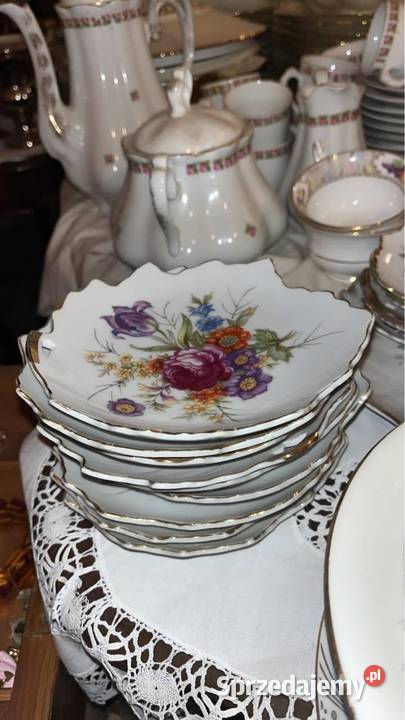 Talerzyk z dziurką Import Listek Bukiety kwiatów Porcelana i szkło Gdańsk