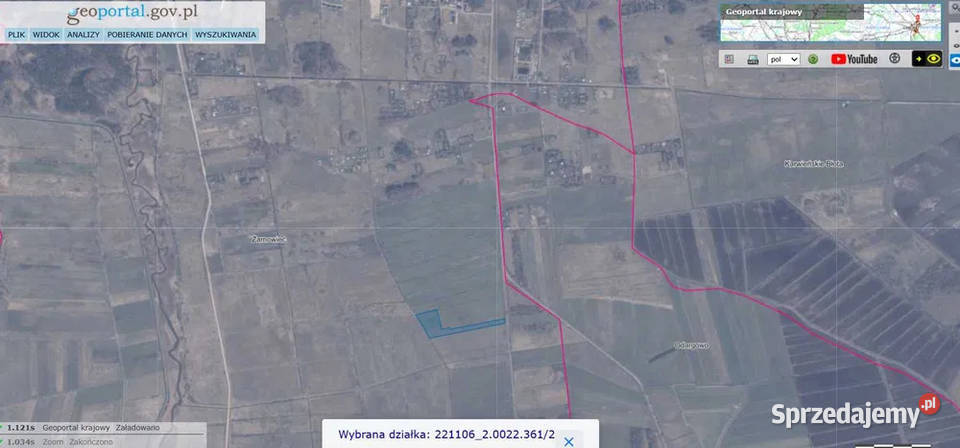 Sprzedam działkę rolną w Dębkach PROMOCJA 3831m2 Sprzedaż Dębki