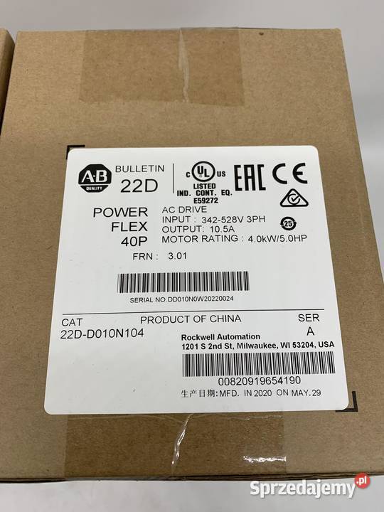 Allen Bradley 22DD010N104 Inverter 3f 4kW Warszawa