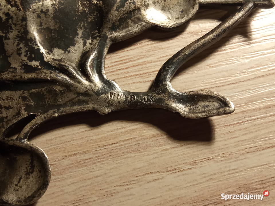 Secesja unikatowa piękna plakieta Wiśnie WMF Kraków