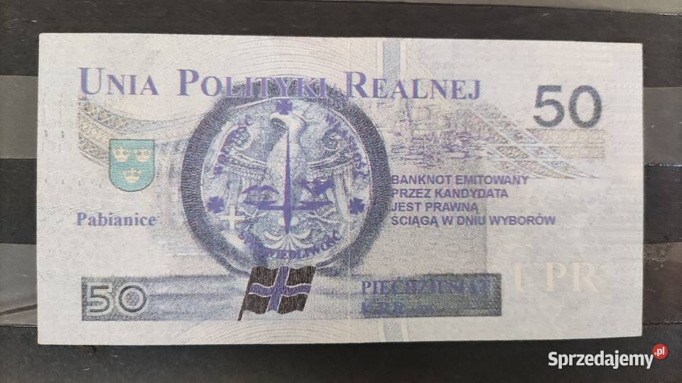 Banknot Unia Polityki Realnej 1997 Wybory Szczecin