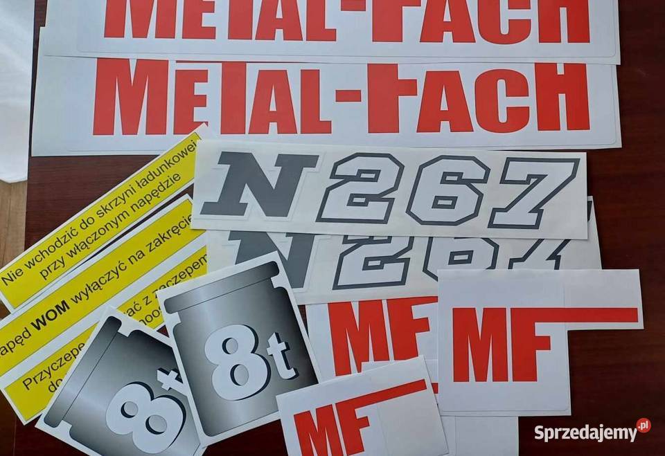 Naklejki na maszyny rolnicze budowlane Łagów sprzedam