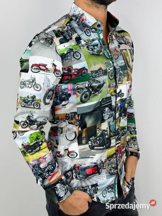 DANIEL BESSI Koszula męska fb106 motory kolorowa wielkopolskie Ostrów Wielkopolski
