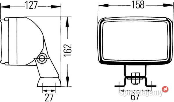 Lampa robocza prostokątna H3 Hella double beam Kamionna sprzedam