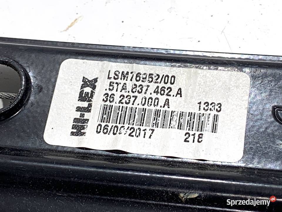 PODNOŚNIK SZYBY PRAWY PRZÓD VW TOURAN 5Q0959801C