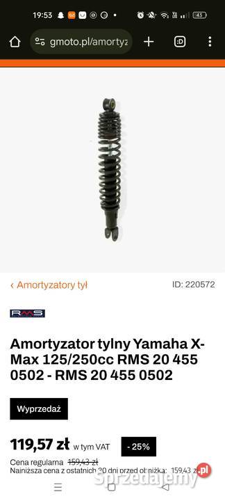 Amortyzator Yamaha Rok produkcji 2024 Yamaha Klimontów