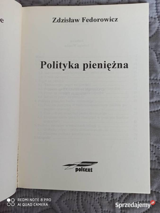 POLITYKA PIENIĘŻNA ZFedorowicz Warszawa