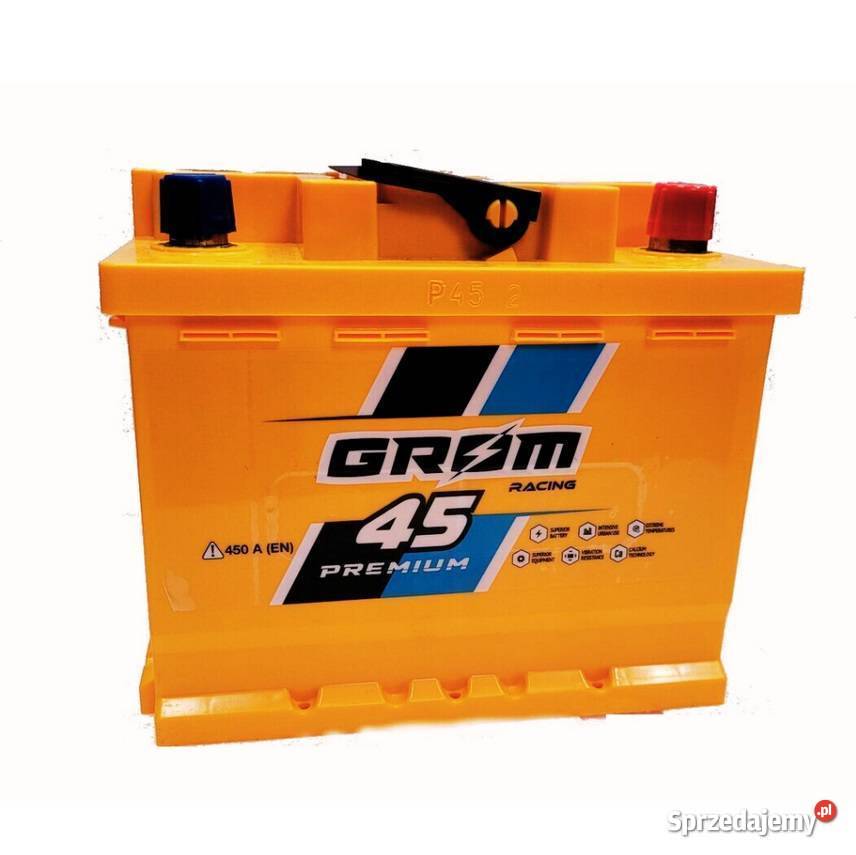Akumulator GROM RACING 45Ah 450A EN PRAWY PLUS Układ elektryczny, zapłon łódzkie Pabianice