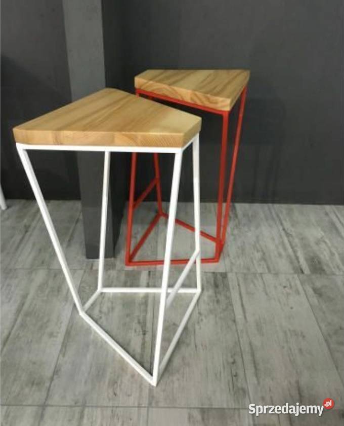 Hoker LOFT NA WYMIAR barowy DĄB stal Hokery Bartoszyce