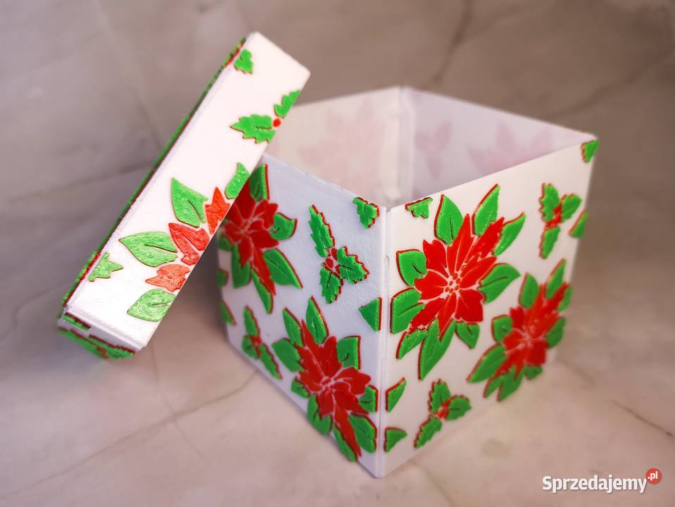 Dekoracyjne pudełko 3D z motywem kwiatowym Kielce