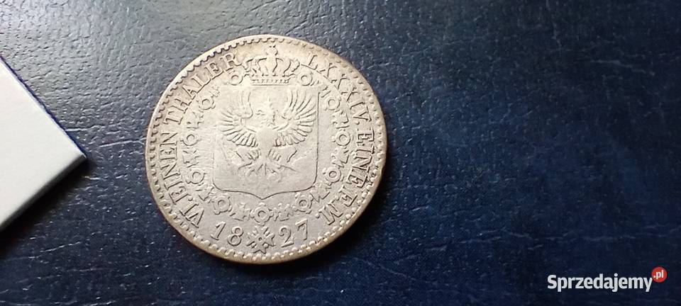 Stare monety 16 talara 1827 D Niemcy srebro