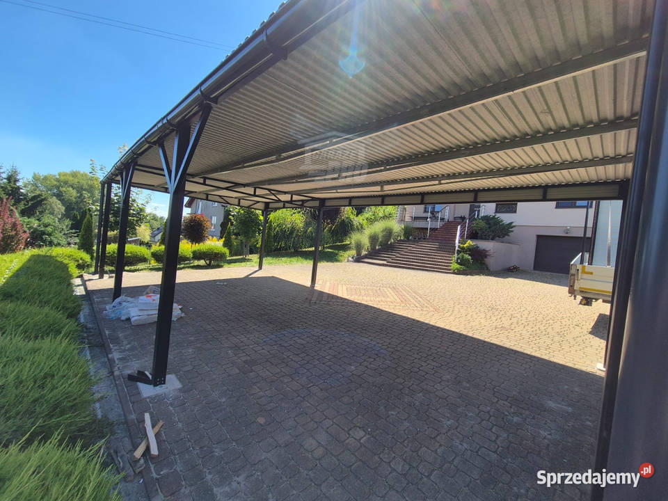 Wiata samochodowa CarPort 8x5 m wypust dachu 1m sprzedam