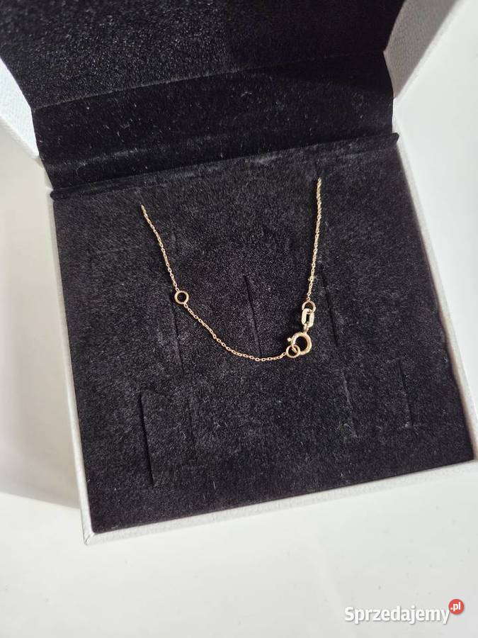 Naszyjnik złoty diament 45 oryginalne opakowanie