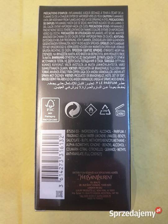 Ysl Yves Saint Laurent Y 100 ml Radom