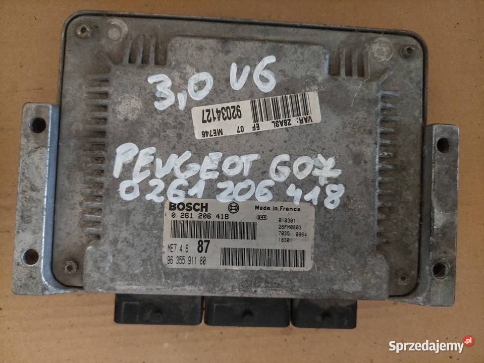 PEUGEOT 607 30 V6 komputer sterownik 0261206418 osobowe
