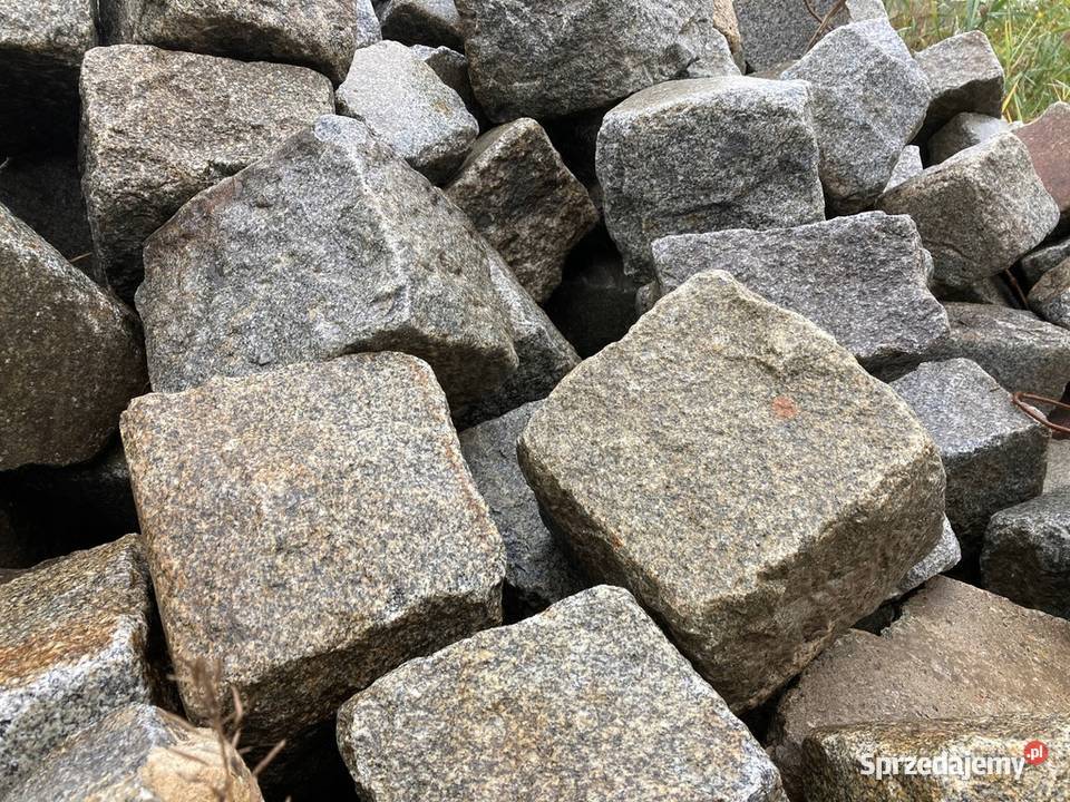 Stara Kostka Granitowa Brukowa Kamień Nysa