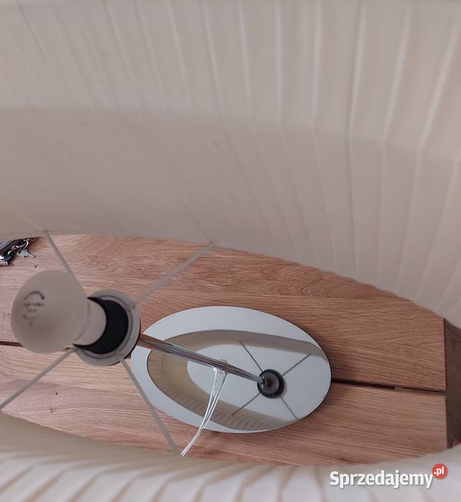 Lampa stołowa klosz w plisy kremowaecru Gdynia