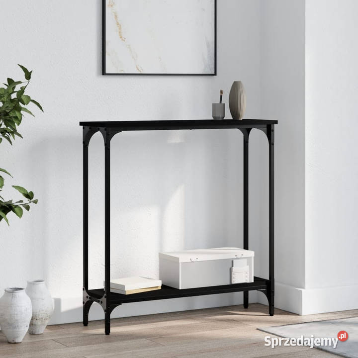 Stolik konsolowy czarny 75x225x75 WM834020 Warszawa sprzedam