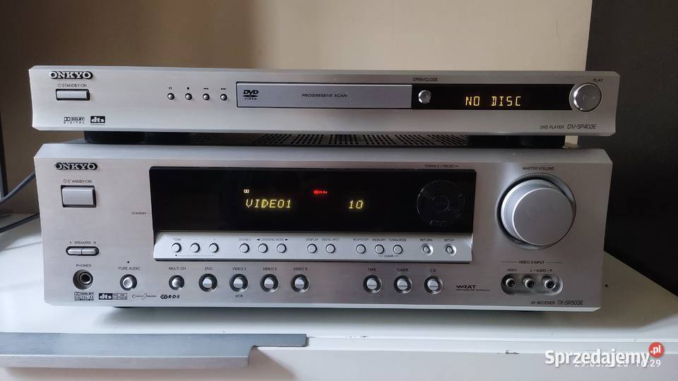 Amplituner i DVD ONKYO TXSR503E Dvd DVSP403E Poznań