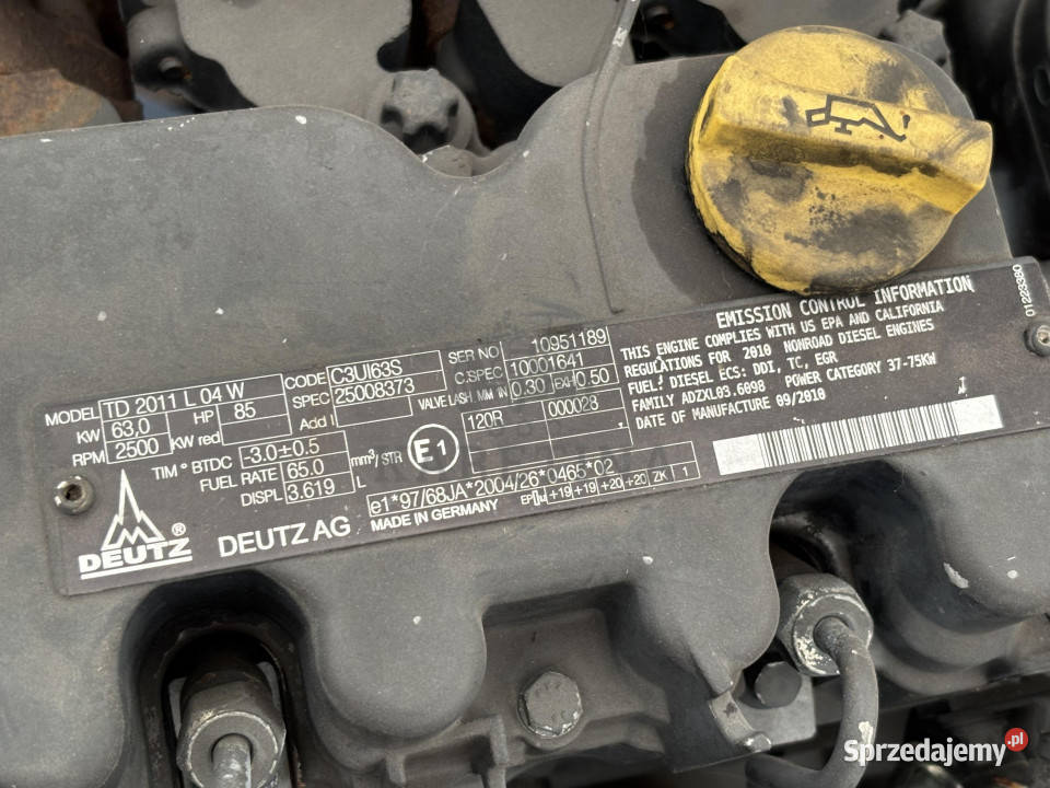 Deutz TD2011L04W TD 2011 L04 W Silnik Kompletny Jastrzębniki