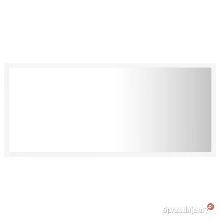 Lustro łazienkowe z LED białe 90x85x37 akryl Warszawa