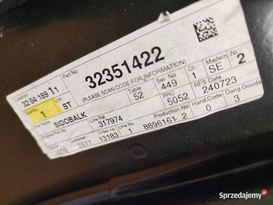 NOWA Podłużnica Lewy Tył Volvo XC 90 XC90 II wielkopolskie Pleszew sprzedam