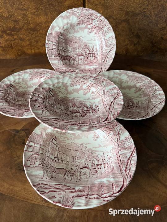 Royal wzór konie czerwone talerze głębokie Gorlice