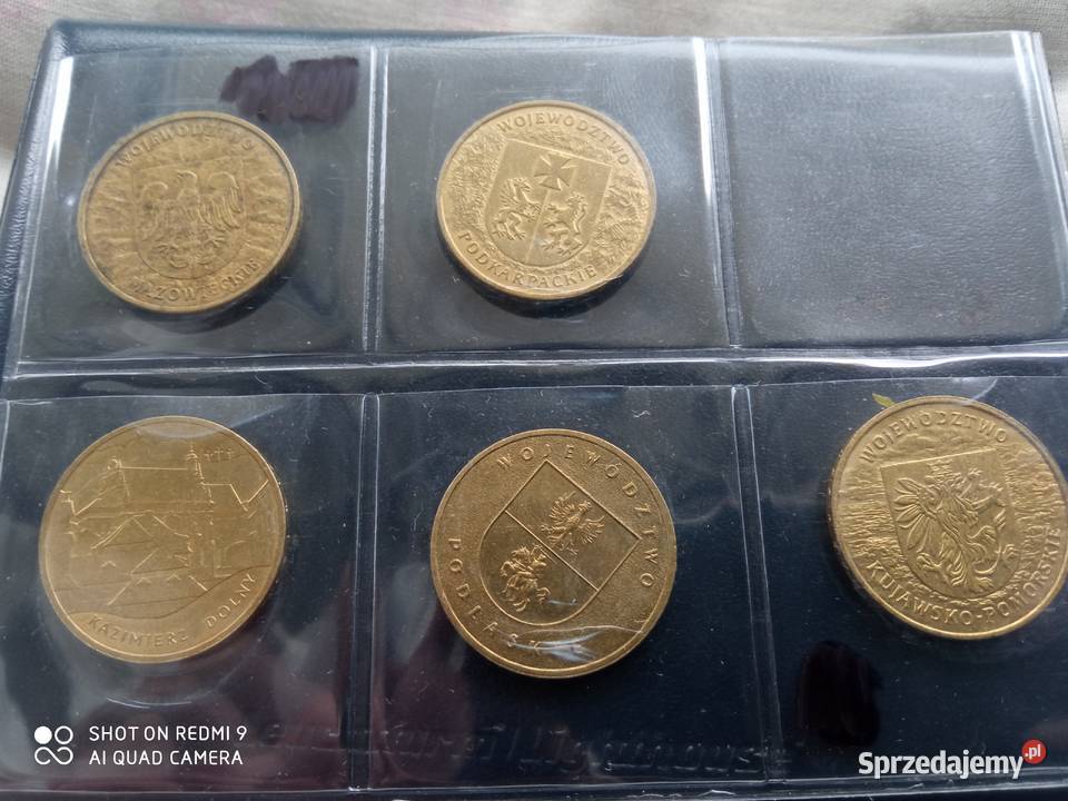 Monety 2 30sztuk i 3 sztuki 5 z klaserem Szczecin