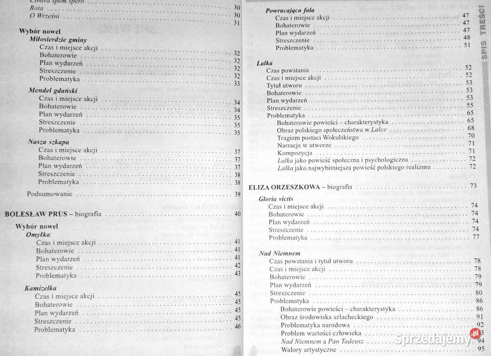 Opracowania lektury i wiersze 4 Pozytywizm Rok wydania 1998 lubelskie Chełm