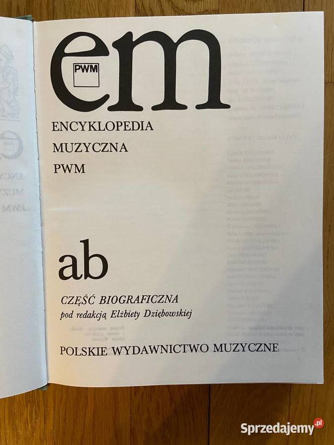 Encyklopedia Muzyczna PWM ab część biograficzna śląskie Katowice