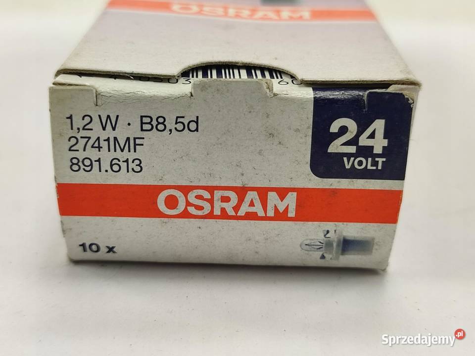 ŻARÓWKA KOMPLET 10 OSRAM 24V 12W B85D 2741MF osobowe