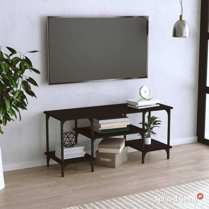 Szafka pod TV czarna 102x35x455 materiał mazowieckie