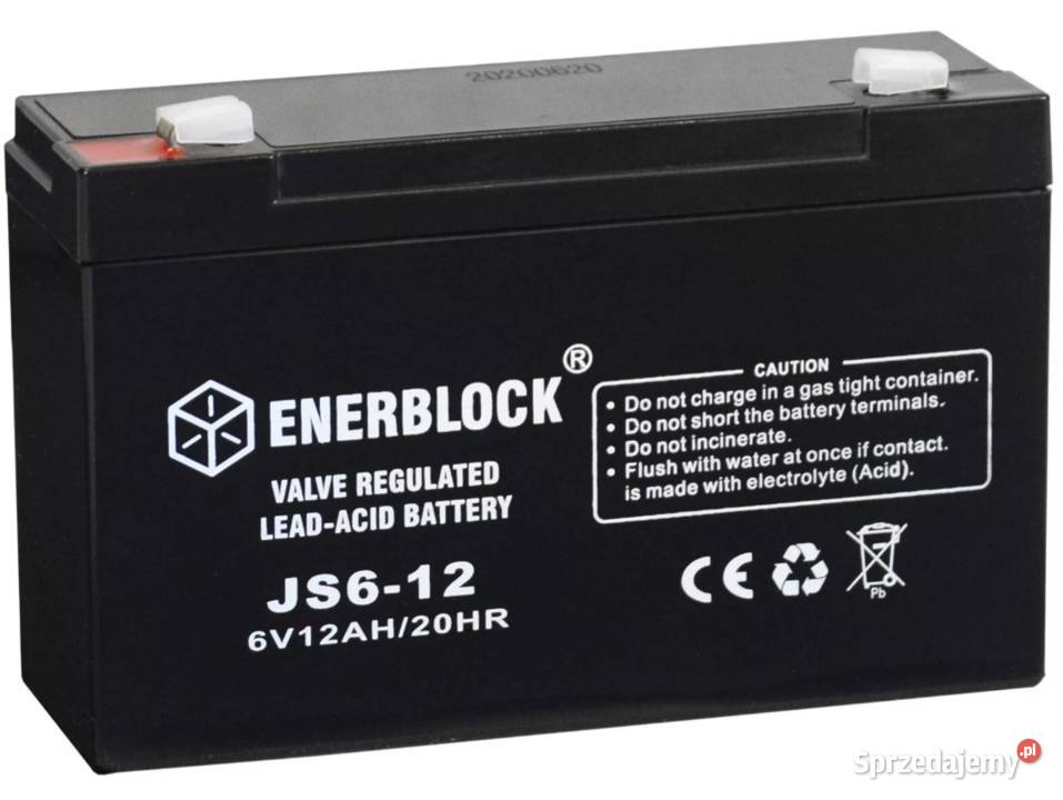 Akumulator ENERBLOCK AGM JS612 6V 12Ah