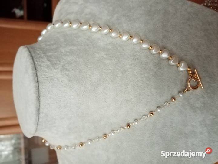 Naszyjnik w delikatne serduszka z dodatkiem Kocmyrzów