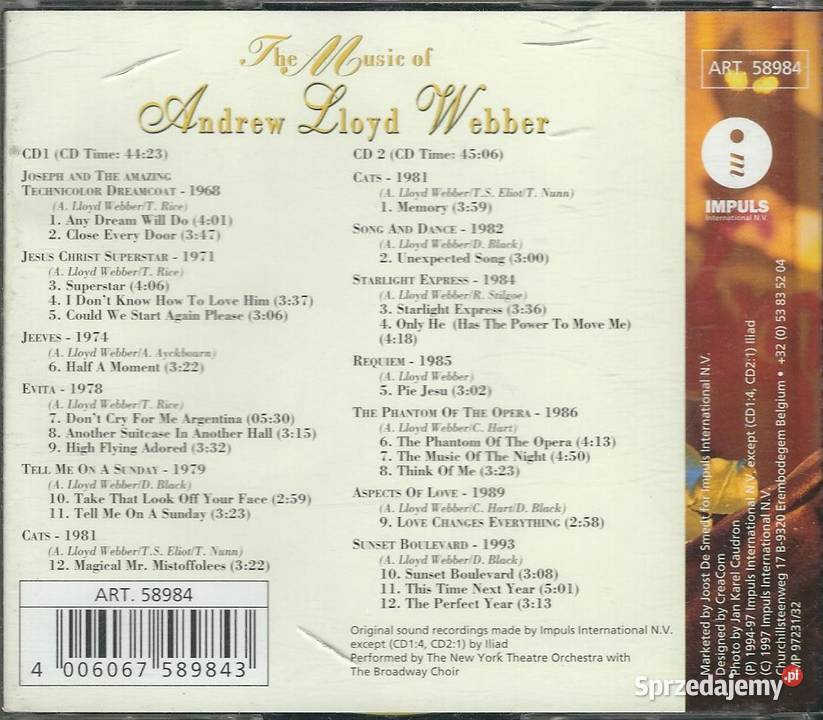 2 CD The York Theatre Orchestra with The Brwinów