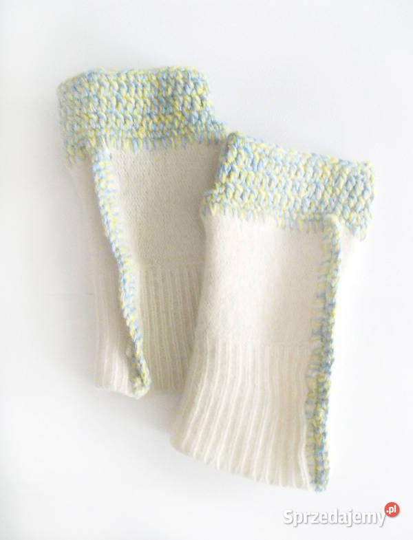 wełniane mitenki pastelowe mitenki ciepłe Dla kobiet Białystok