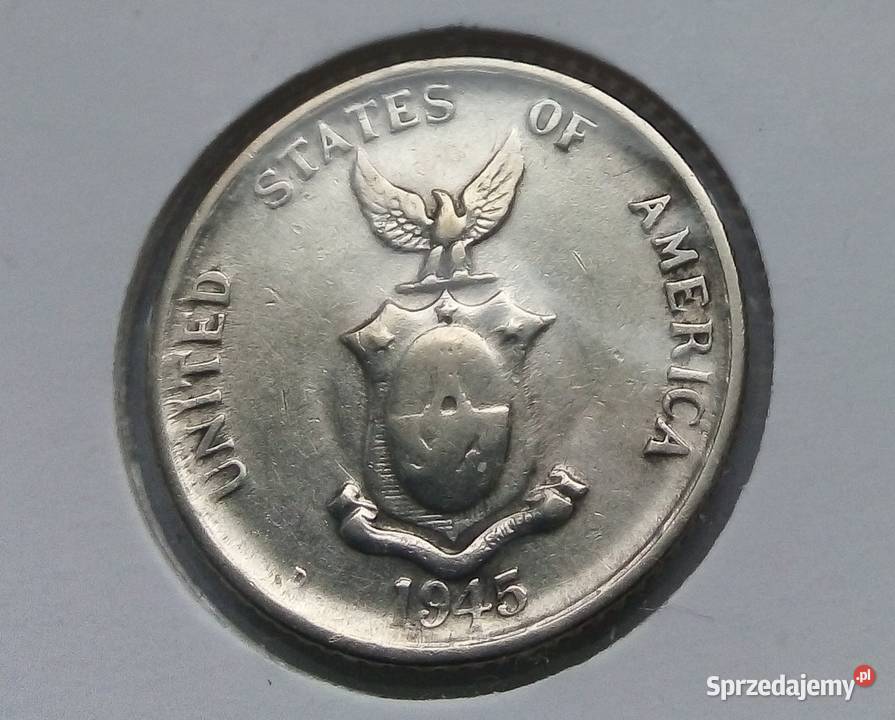 FILIPINY20 CENTAVOS 1945 r SREBRO 0765 ŁADNA Legionowo