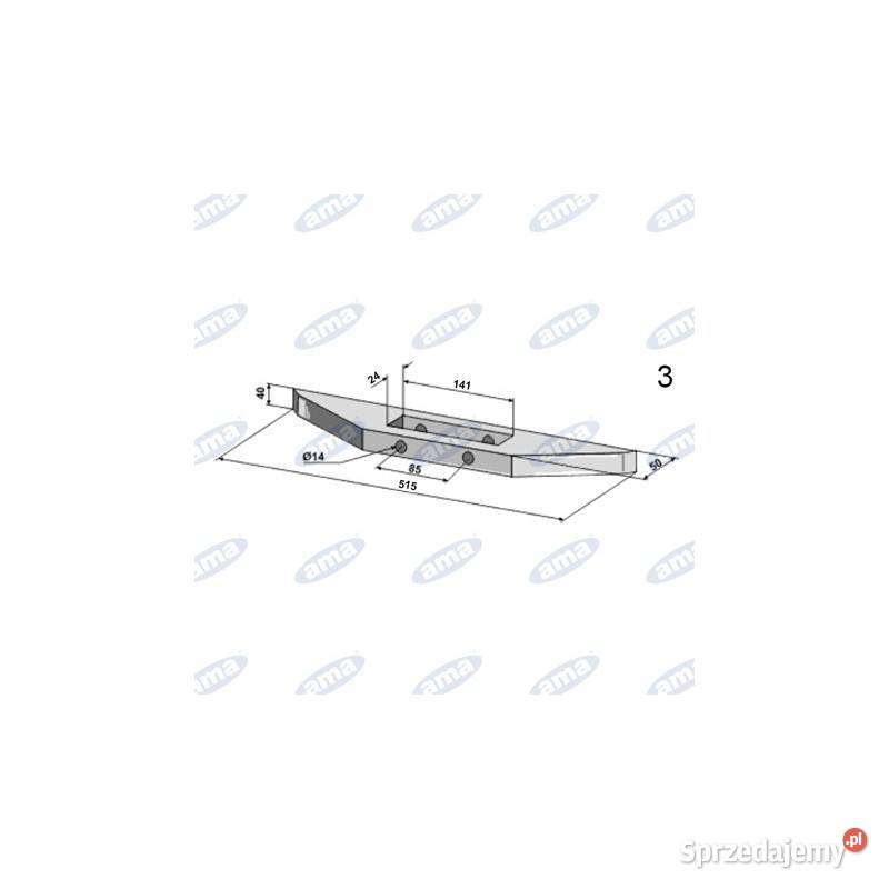 Dłuto grządzieli do małego Michela 515x40mm małopolskie Kamionna