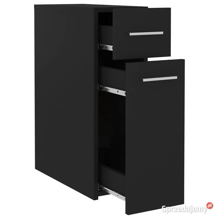 Szafka apteczna czarna 20x455x60 materiał Warszawa