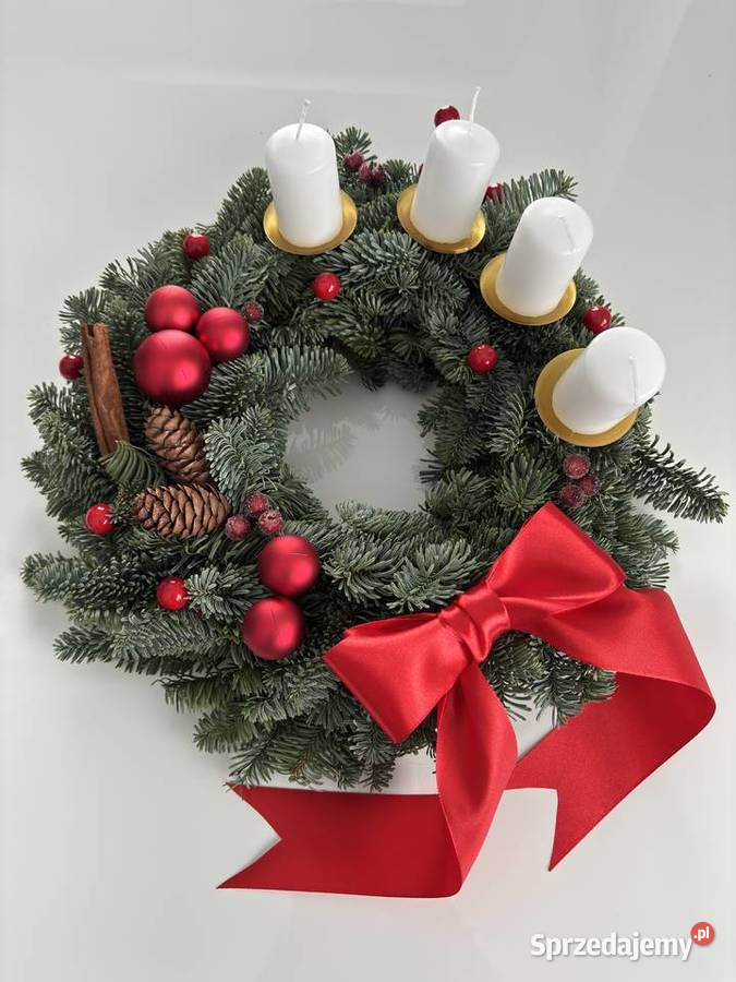 Wianek adwentowo świąteczny żywa choina Tychy