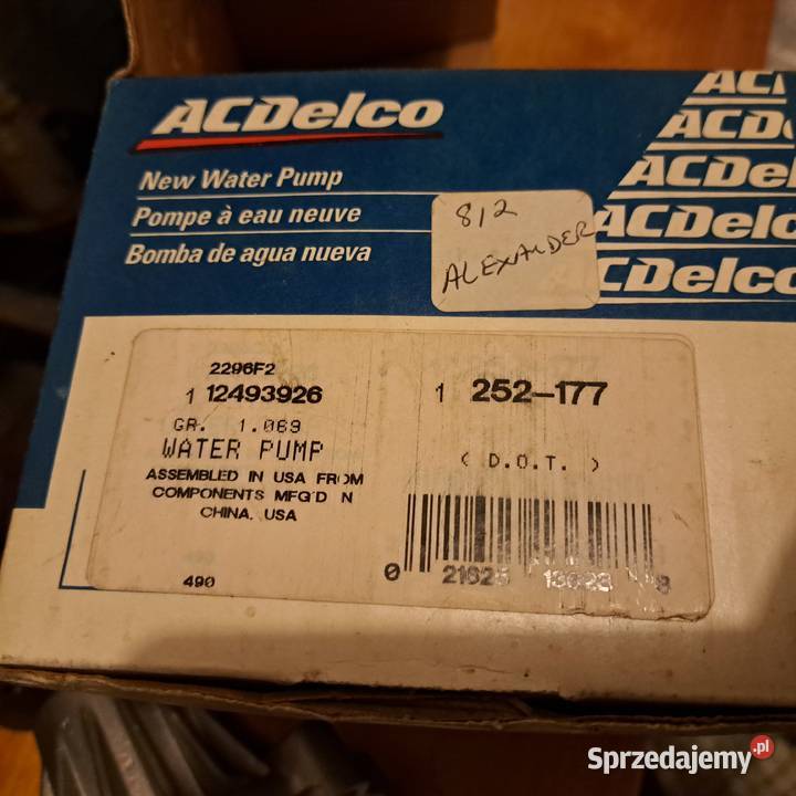 POMPA WODY AC DELCO 252177 ISUZU HONDA Warszawa