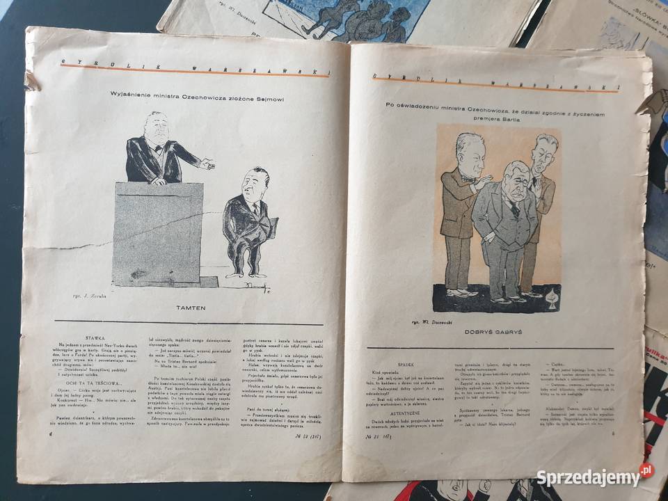 Cyrulik Warszawski 4 numery tygodnik satyryczny sprzedam