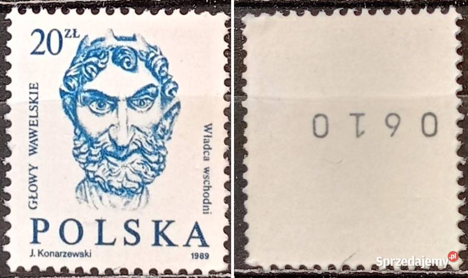 ZNACZKI POLSKIE 1989 Fi 3048 z numerem Leźnica Wielka-Osiedle
