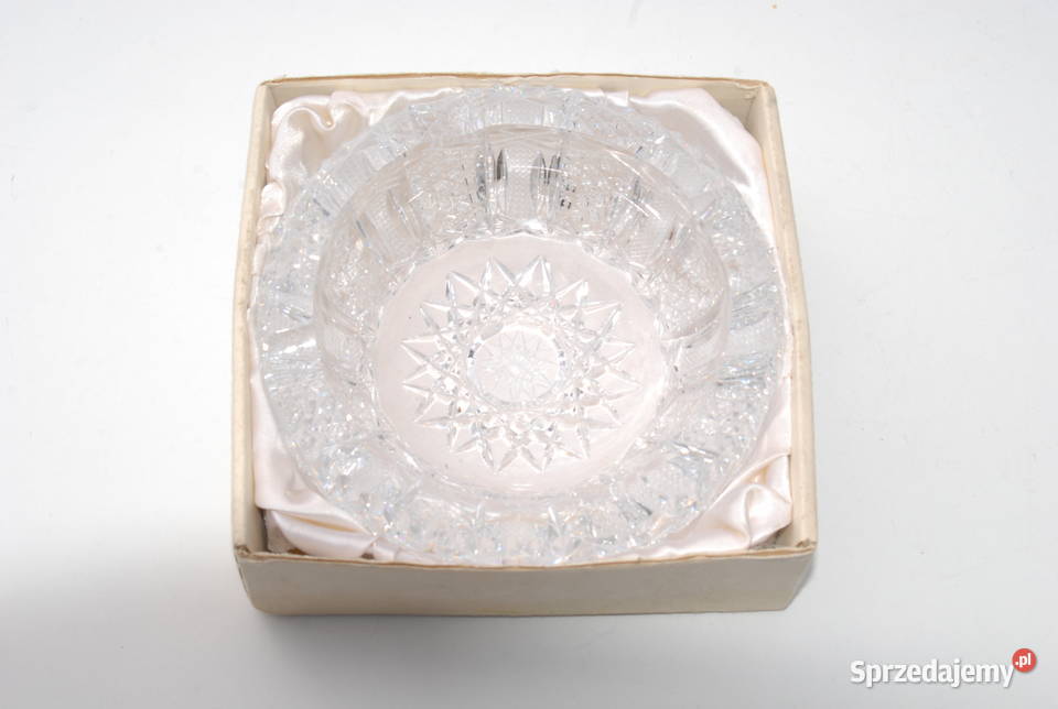 Stary popielniczka kryształowa kryształ 15 antyk Porcelana i szkło śląskie Cieszyn